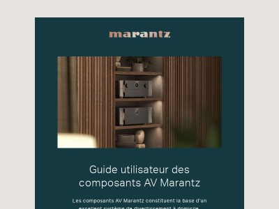 Guide utilisateur des composants AV Marantz