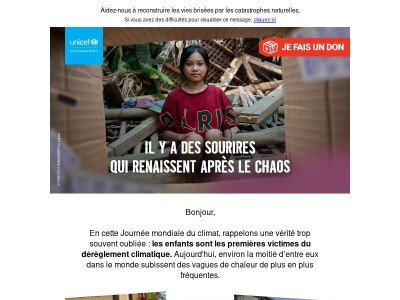 Saviez-vous que les enfants sont les premières victimes du dérèglement climatique ?