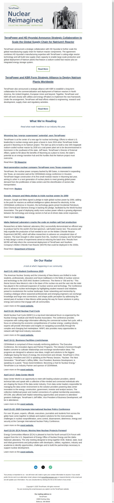 TerraPower Announces Strategic Collaborations with HD Hyundai and KBR to Scale Global Supply Chain and Deployment for Natrium® Reactor