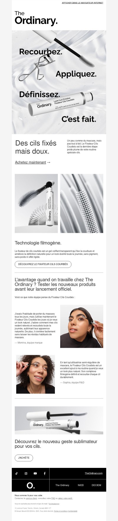 Nouveau: Fixateur Cils Courbés.