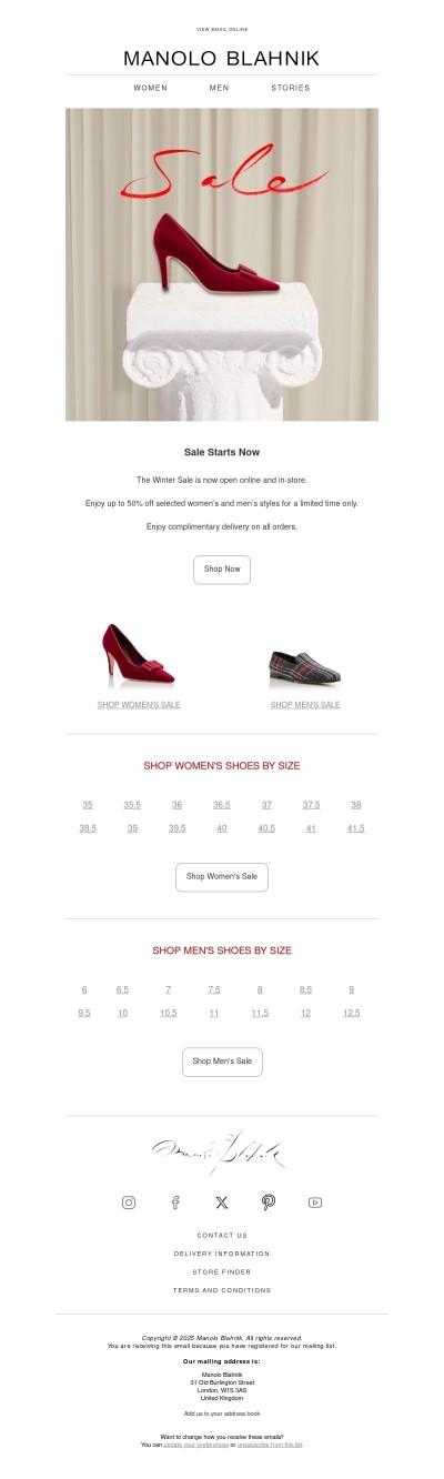 Sale Now Open | Online and In-Store