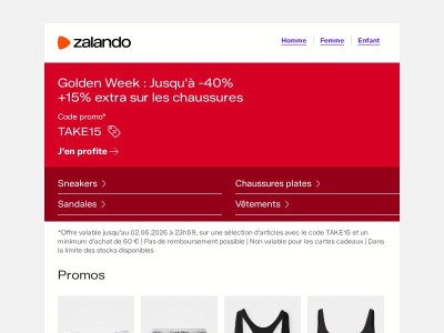  Golden Week : Jusqu'à -40%