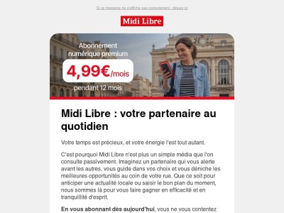 Votre abonnement à seulement 4,99€/mois pendant 1 an