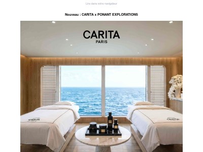 CARITA prend le large avec PONANT EXPLORATIONS