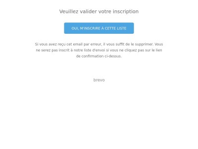 Valider votre inscription