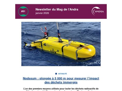 Newsletter du Mag de l’Andra - Nodssum : plongée à 5 000 m pour mesurer l’impact des déchets immergés