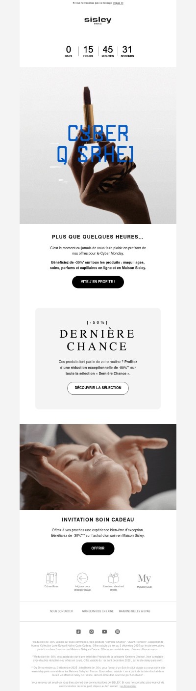 ⚡Cyber Monday : dernier jour pour en profiter !