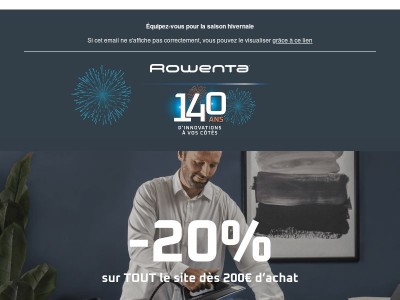 Profitez de -20% sur TOUT le site !