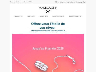 Prix exceptionnels sur nos collections "Étoile" : jusqu'à 50% de remise* !