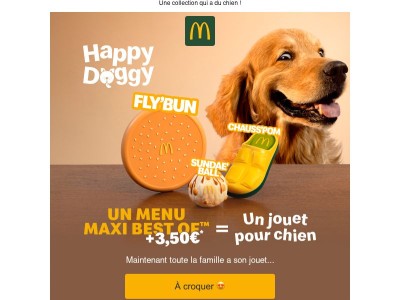 1 menu pour vous + 1 jouet pour lui 🐶🐾