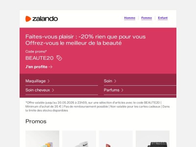 Faites-vous plaisir : -20% rien que pour vous