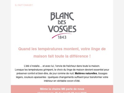 Choisir sa literie quand il fait chaud - Blanc des Vosges