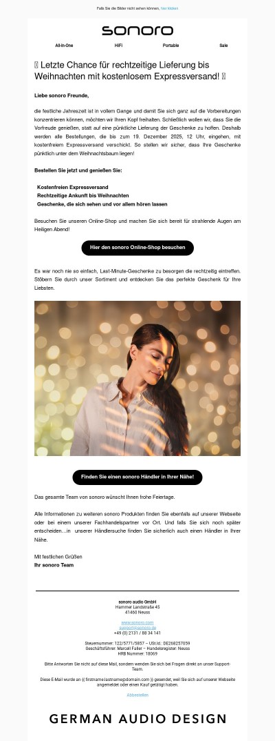 🎁 Letzte Chance für rechtzeitige Lieferung bis Weihnachten mit kostenlosem Expressversand! 🚚