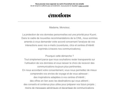 Vos préférences de confidentialité évoluent