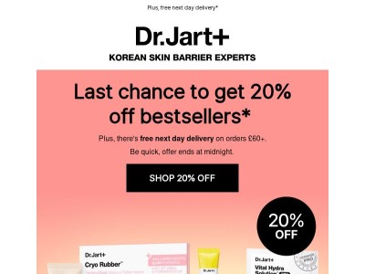 Ends today 🕛 20% off