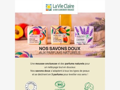 Découvrez nos savons doux aux parfums naturels 🫧