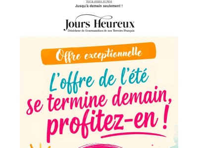 -15% sur tout le site, jusqu'à demain seulement !