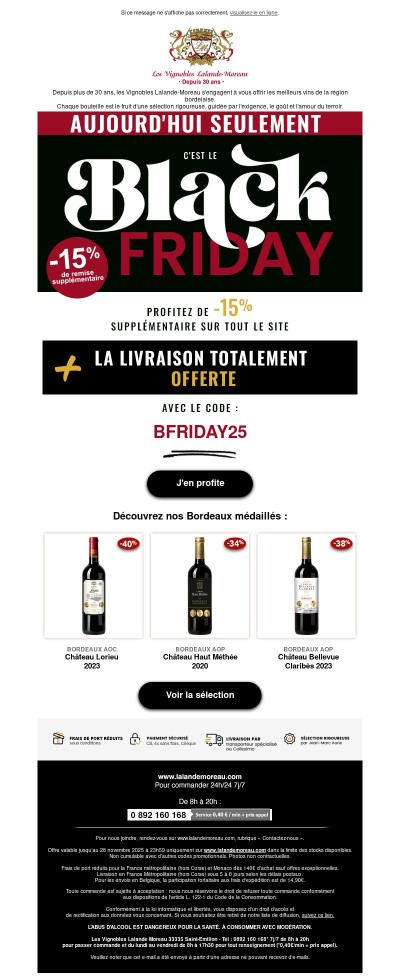 C'est le BLACK FRIDAY : aujourd'hui seulement !