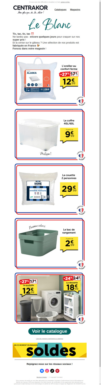 Derniers jours pour le Blanc 🔔