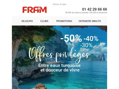 Offres privilèges : vos vacances à prix incroyables