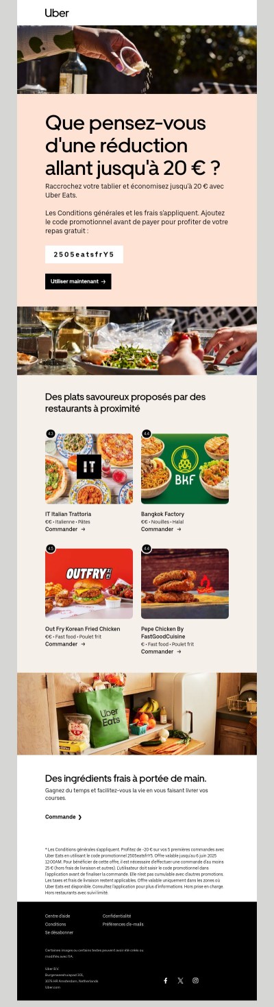 Un petit coucou en passant pour vous offrir 20 € de réduction