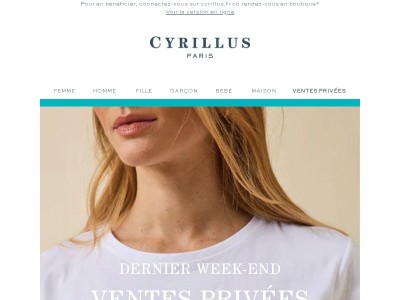 |VENTES PRIVÉES| Jusqu'à -50%* : dernier week-end ⏳