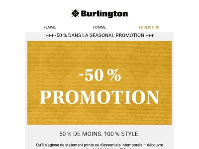 Pour une durée limitée : -50 % sur les highlights d’été