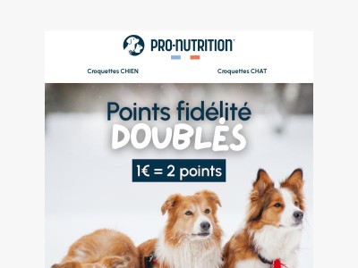 Points fidélité x2 sur toutes les commandes 🎉