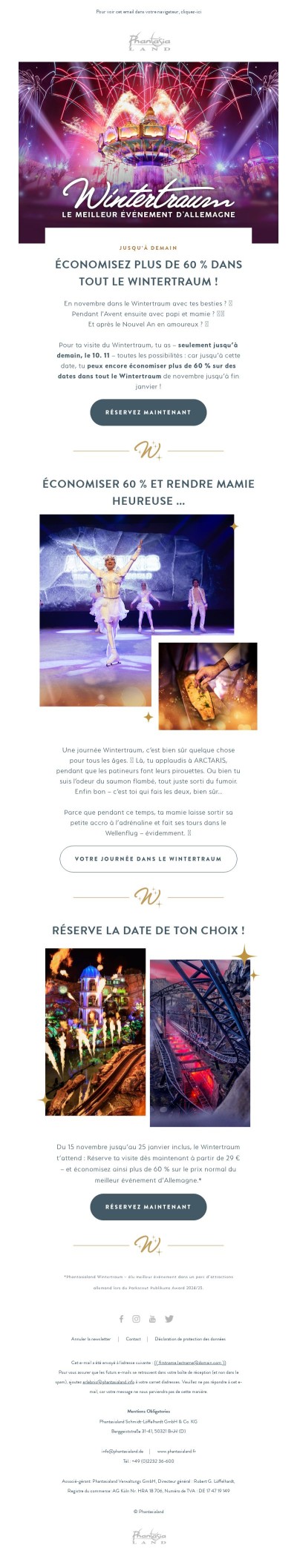 Économisez plus de 60 % dans tout le Wintertraum !