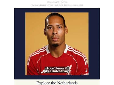 Explore the Netherlands with Virgil van Dijk’s Travel Tips