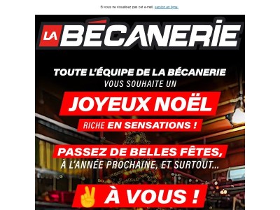 L'équipe de La Bécanerie vous souhaite un joyeux Noël et de belles fêtes !
