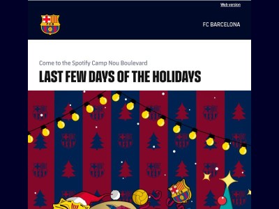 Last days! Enjoy Christmas at the Spotify Camp Nou Boulevard