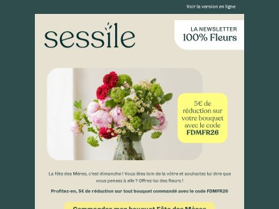 Plus que 2 jours pour offrir un bouquet pour la Fête des Mères