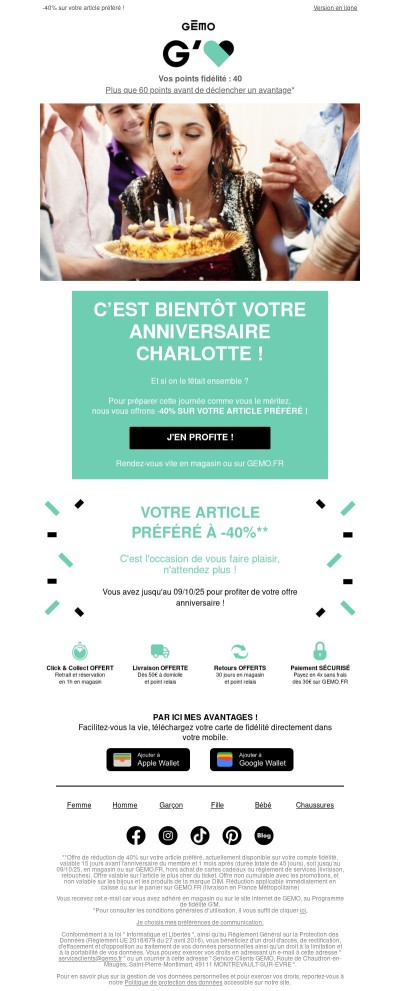 C’est bientôt votre anniversaire {{ firstname }} ! 🎁🎈