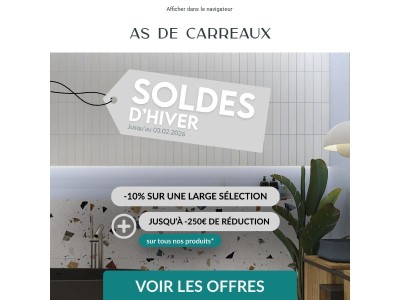 🔥Jusqu'à -250€ sur votre panier