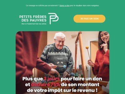 Faites un don fraternel et réduisez vos impôts 🙏