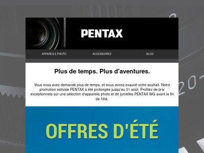 Bonne nouvelle ! Notre promotion estivale a été prolongée