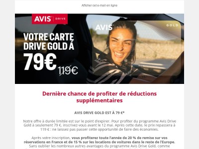 DERNIÈRE CHANCE ⌛ Avis Drive Gold est à 79 €