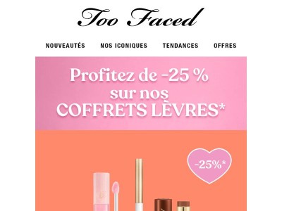 Vous hésitez encore ? Votre offre de -25% sur nos coffrets lèvres vous attend 💖