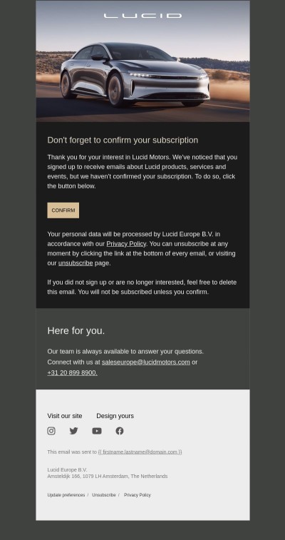 Don't forget to confirm your subscription.