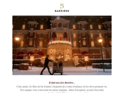 It's time... la magie des fêtes se prépare dans les Hôtels Barrière