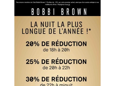 LA NUIT LA PLUS LONGUE 🌙  Jusqu’à -30% ce soir