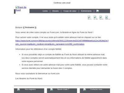 Confirmez votre email