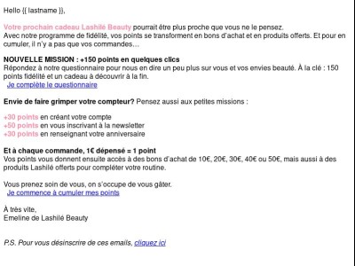 Plus de points, plus de cadeaux 🩷