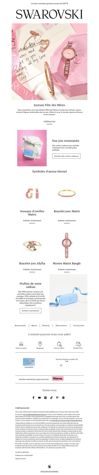 Swarovski vous souhaite une joyeuse Fête des Mères