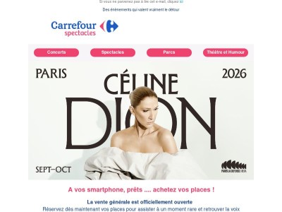 Céline Dion vous attend… la billetterie est ouverte ✨