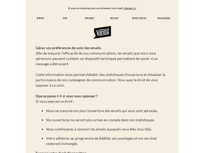 V and B vous informe sur ses communications