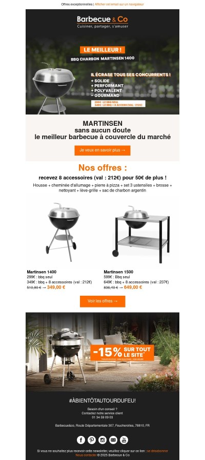 Martinsen : le meilleur bbq à couvercle du marché