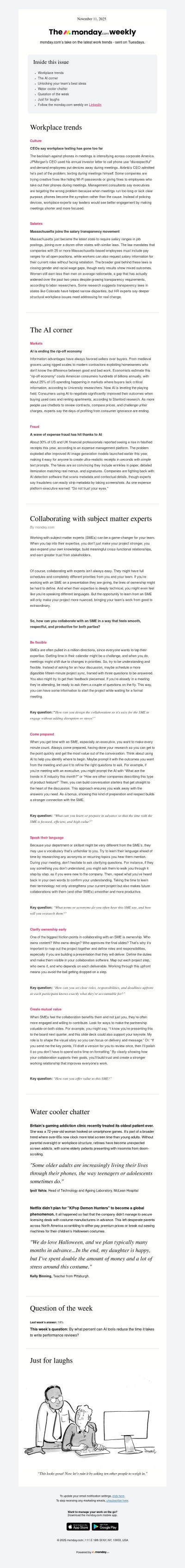 Working with subject matter experts