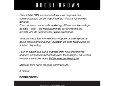 Information sur nos communications et vos choix de confidentialité